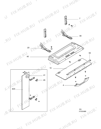 Взрыв-схема плиты (духовки) Aeg C53370V-W - Схема узла H10 Oven Door bi (small)